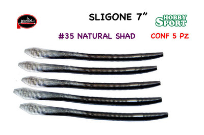 SLIGONE 7" MOLIX COLORE 35 NATURAL SHAD SPINNING BLACK BASS