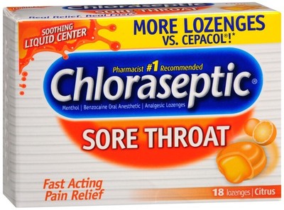 Chloraseptic For Sore Throat 18 Citrus Lozenges