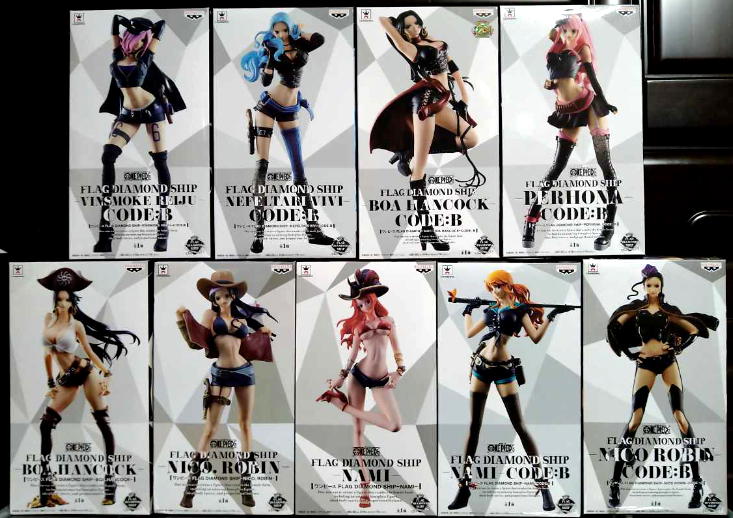BNPRESTO ONE PIECE FLAG DIAMOND SHIP CODE B 9Set Nami