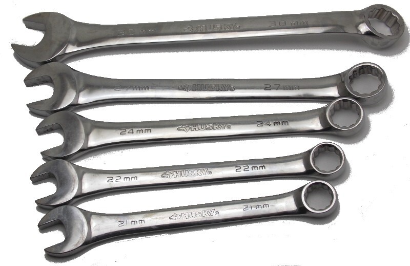 5 Piece Husky Large Metric Offset 12 Point Combination Wrench Set 21
