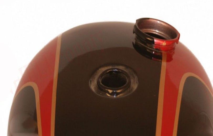 Fuel Tank Bonnie Black Red Painted Fits Triumph T140 Bonneville 73 - 78 