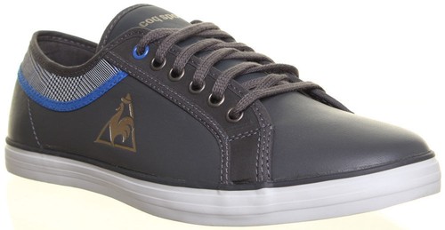 Le Coq Sportif Plain Leather Sneakers with Rubber Sole Black Size 41 eBay