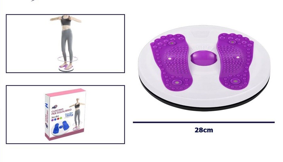 WaistTwisting Disc Fitness Fianchi Pancia Addome Piedi Massaggio Torsione dfh