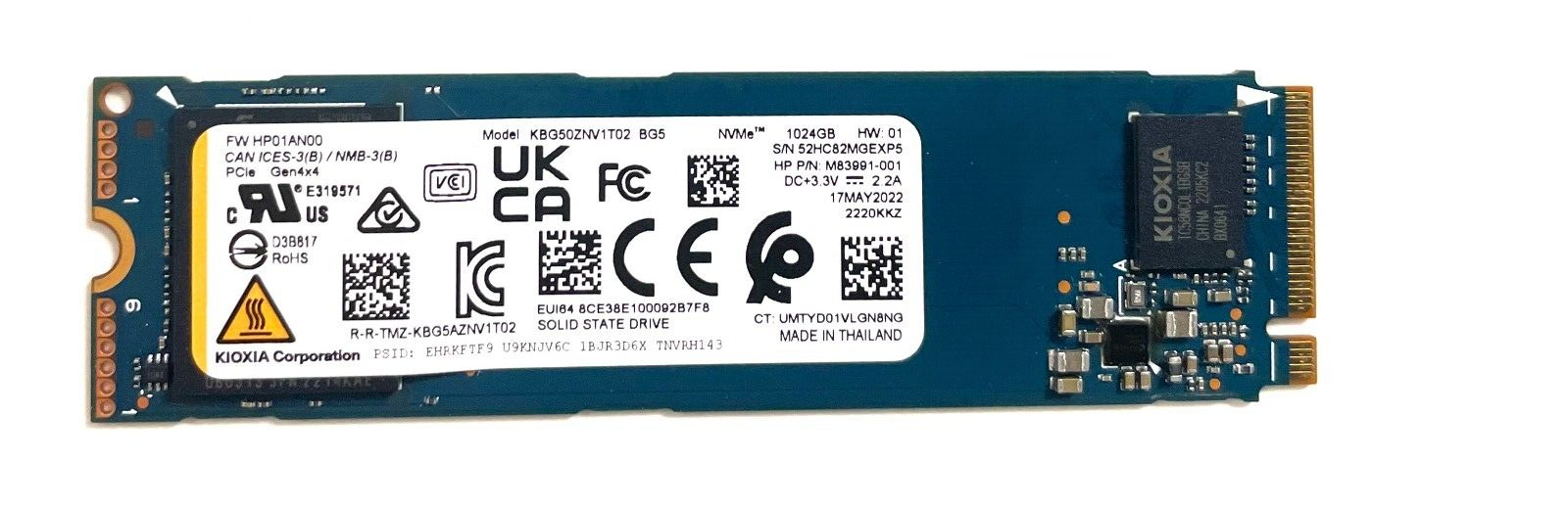 Genuine HP KIOXIA 1024GB 1TB Gen4 x4 M.2 SSD Solid State Drive KBG50ZNV1T02 | eBay Genuine HP KIOXIA 1024GB 1TB Gen4 x4 M.2 SSD Solid State Drive KBG50ZNV1T02 | eBay