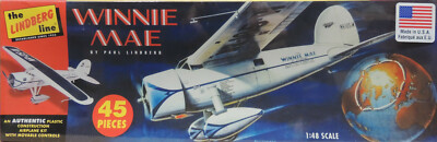 1930s ERA LOCKHEED VEGA HIGH WING PLANE LINDBERG 1:48 SCALE PLASTIC MODEL KIT