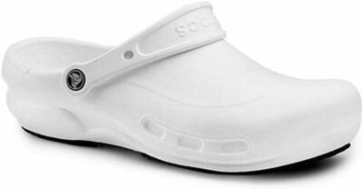 Crocs Mens Bistro Sure Grip White Clogs Mule Mens 7 Womens 9 Slip On BRAND NEW