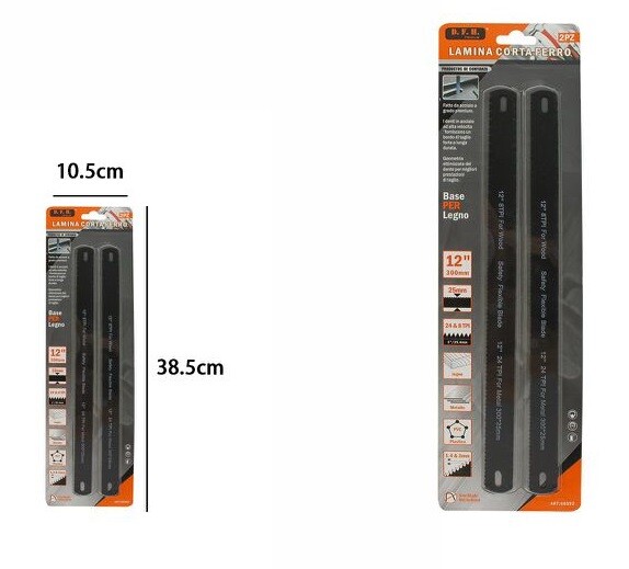 Confezione 2 Lame Per Seghetto Ferro 30cm dfh