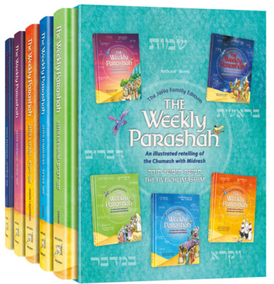 Artscroll The Weekly Parashah Full Chumash Complete 5pc Set Parsha for kids 