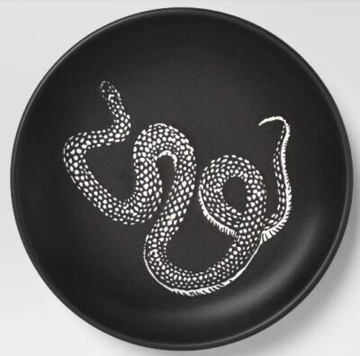 Target Halloween Appetizer Stoneware Plate Snake, Spider, Skull, Pumpkin