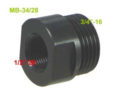 1/2'' -28 To 3/4''-16 Male Thread Adapter of Oil Filter, Steel, MB-34/28
