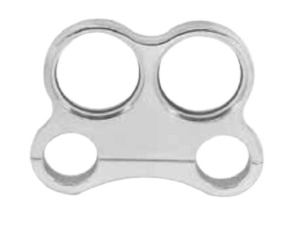 T Handlebar Dual Gauge Mount Bracket - Harley Chopper Dyna Custom Softail 48163