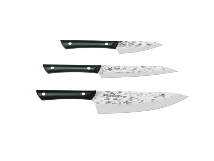 W/ Black Pom Handle, Carbon Steel Kai Pro