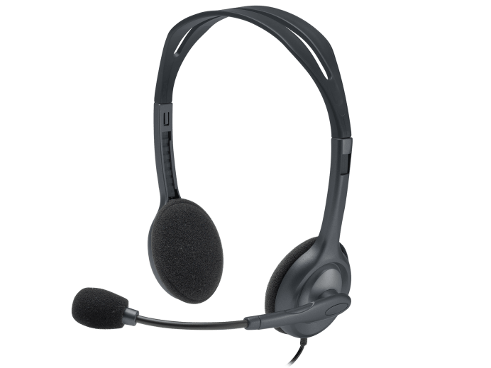 Logitech H111 Strereo Headset (Single 3.5mm Jack) Cable length: 2.35 m, 2 Years