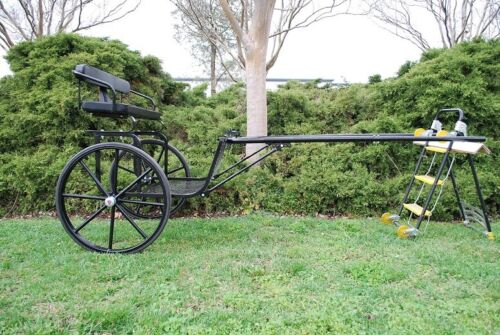 EZ Entry Horse Cart-Pony/Cob /"C" Springs/Straight Shafts 30" Solid Rubber Tires