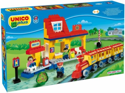 Unico  Plus  TRAIN  STATION  ,113pcs