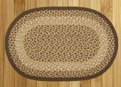 Chocolate/Natural Oval Braided Rug Collection - Capitol Earth RUGS