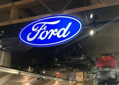 Ford logo sign BLUE large mancave sign can be illuminated E18A