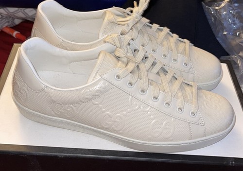 【関税&送料込】Gucci Sneaker Ace In Tessuto Gg Gucci Ace Monogram Sneakers | Saks Fifth Avenue