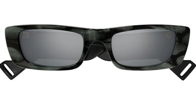 Pre-owned Gucci Gg0516s-013-52 Grey Grey Silver