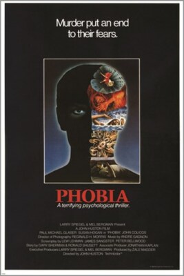 a descent into terror PHOBIA vintage MOVIE POSTER murder fears 20x30 SPOOKY
