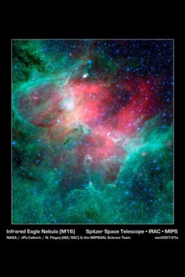 The Eagle Nebula Poster Picture from NASA's Spitzer Space Telescope 24x36 inch
