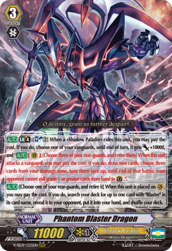 Cardfight Vanguard Phantom Blaster Dragon V-SS09/025EN RRR
