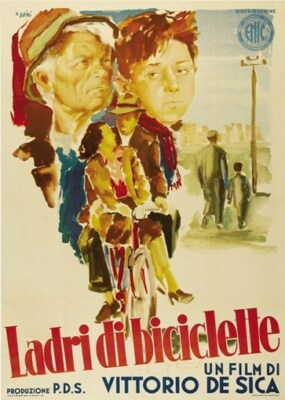 THE BICYCLE THIEF MOVIE POSTER Vittorio De Sica RARE 