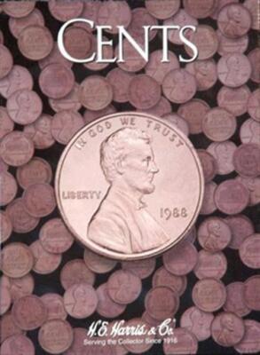Coin Collecting Folder For US Cents Plain Penny PagesHarris Album 2676 90 Slots 
