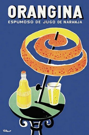 ヴィユモ　オランジーナvillemotORANGINA ビンテージポスター ORANGINA オランジーナ リトグラフポスター VILLEMOT ヴェルナー
