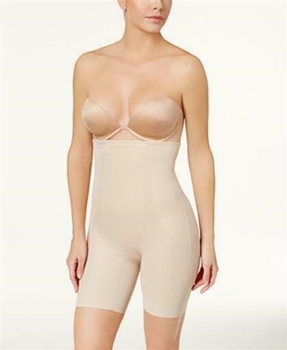 Miraclesuit 256983 Women's Extra Firm Nude High Waist Thigh Slimmer Size M