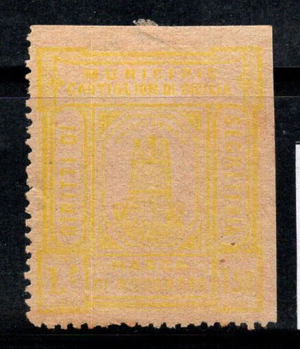 Castiglion Di Sicilia - Neuf * Mh 100% Italie Fiscal 1.50 Lire,Armoiries,Tour