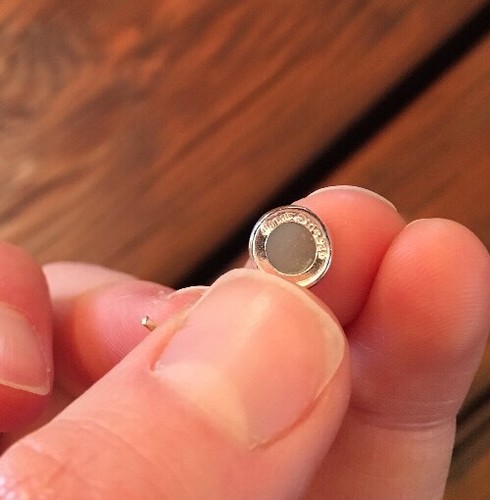 Sterling Silver - Round Light Green Cats Eye Dangle Earrings