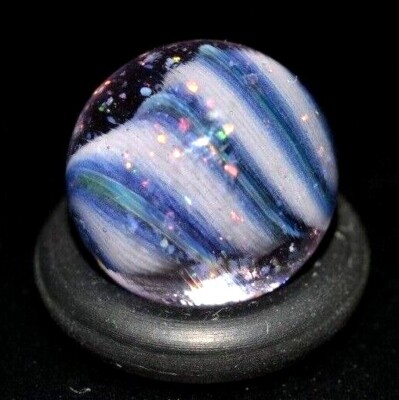 BRYAN TRILLAS GLASS MARBLE/.502''-RARE PINK BLACKLIGHT-FADED BLUE JEANS,LAVENDER+