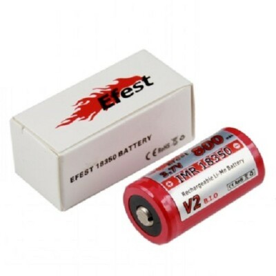 Efest IMR 18350 V2 - 800mAh 3,7V (Pluspol erhöht, ungeschützt)