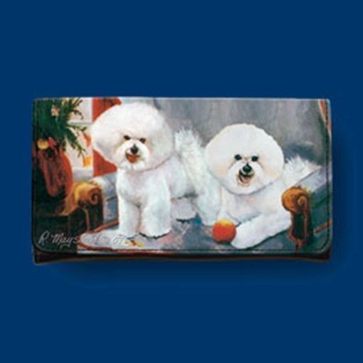 Wallet BICHON FRISE Dog Breed Ladies Wallet Checkbook Zippered Coin