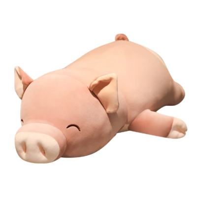 100cm Cartoon Pig Stuffed Doll Lying Plush Piggy Toy Animal Soft