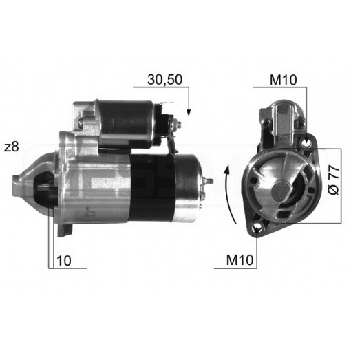 Moteur DÃ©Marrage Em232g Tm000a13701 600070 88212435 8212435 Md 328235 M0t80181