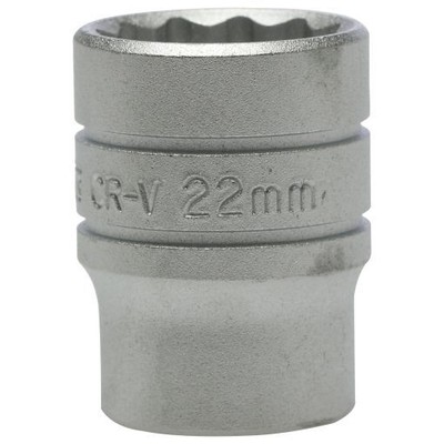 Teng Tools M120522-C | 1/2'' Drive - Regular 12pt Metric 22mm Socket