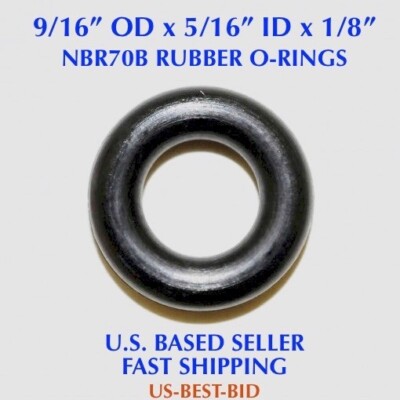 O-Rings  9/16''OD x 5/16''ID x 1/8''TH  NBR70B (25, 50, 100, Count)