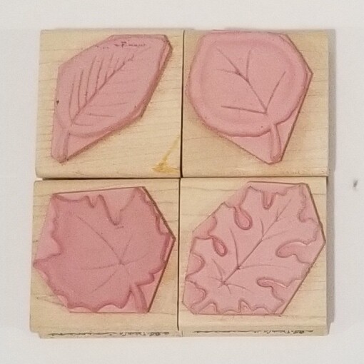 Four Leaves Solid Rubber Stamp Set #S202 Design Co Fall Autumn Seasons