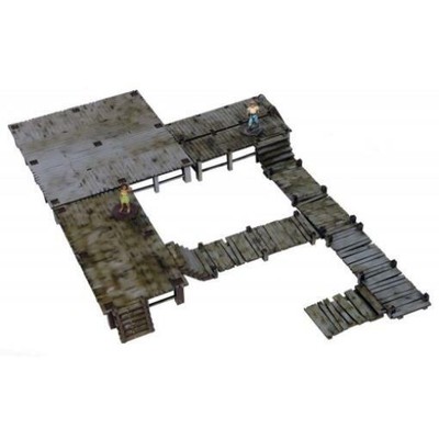 4Ground Terrain Nanhai Wooden Low Docks Pre-Painted Pack New