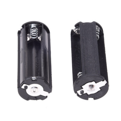 3 AAA Battery Holder Cylindrical Case Plastic For Flashlight Round Circular Lot