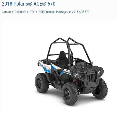 2018 Polaris ACE 570 EPS White