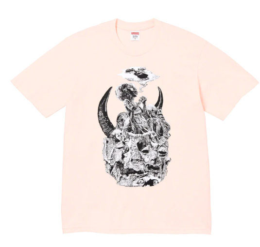 Supreme Mutants Tee Pale Pink Large In Hand Taketo Ikegami