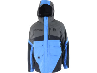 Clam (Men's XL) IceArmor Ascent Waterproof Floating Parka (Charcoal/Blue/Black)