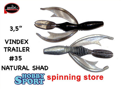 MOLIX VINDEX CRAW 3,5" COL 35 NATURAL SHAD SILICONICHE SPINNING LAGO BLACK BASS