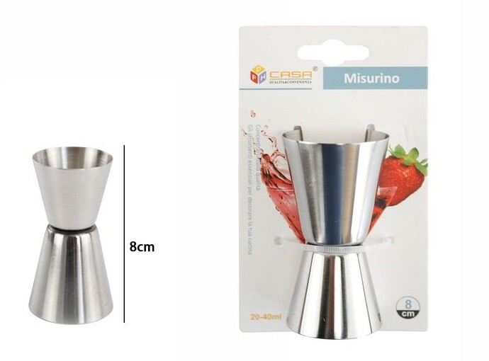 Misurino Doppio In Acciaio Per Cocktail Bar Professionale 20-40ml dfh