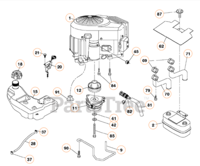 Engine Parts From Husqvarna LGT 2654 Lawn Tractor B S 44P777 4448