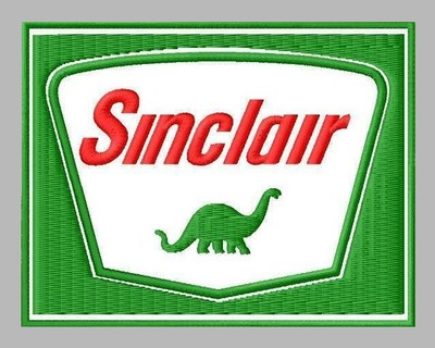 SINCLAIR DINO EMBROIDERED PATCH IRON/SEW ON 3-7/8''x 3'' GAS STATION RACING NASCAR