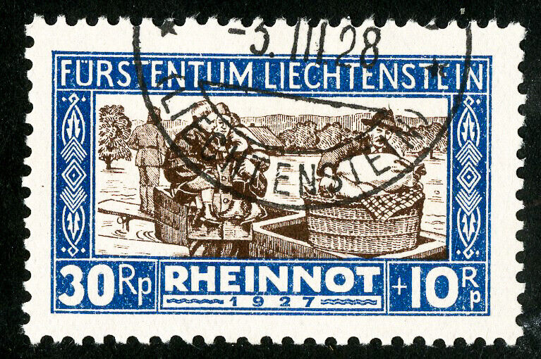 Liechtenstein Stamps # B10 Used XF Scott Value $26.00